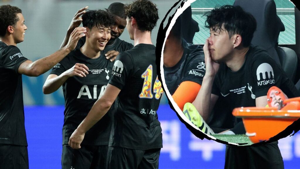 de-saida-do-tottenham,-son-chora-muito-e-e-ovacionado-em-amistoso