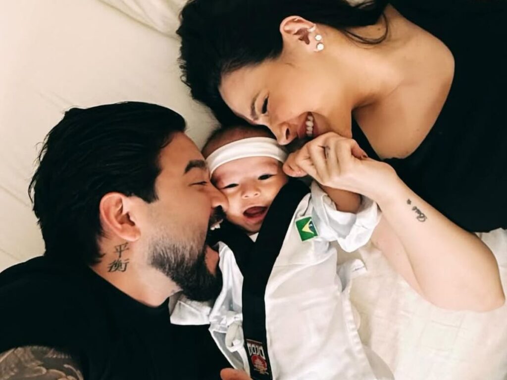“nosso-guerreiro”:-yudi-tamashiro-celebra-4-meses-do-filho-davi